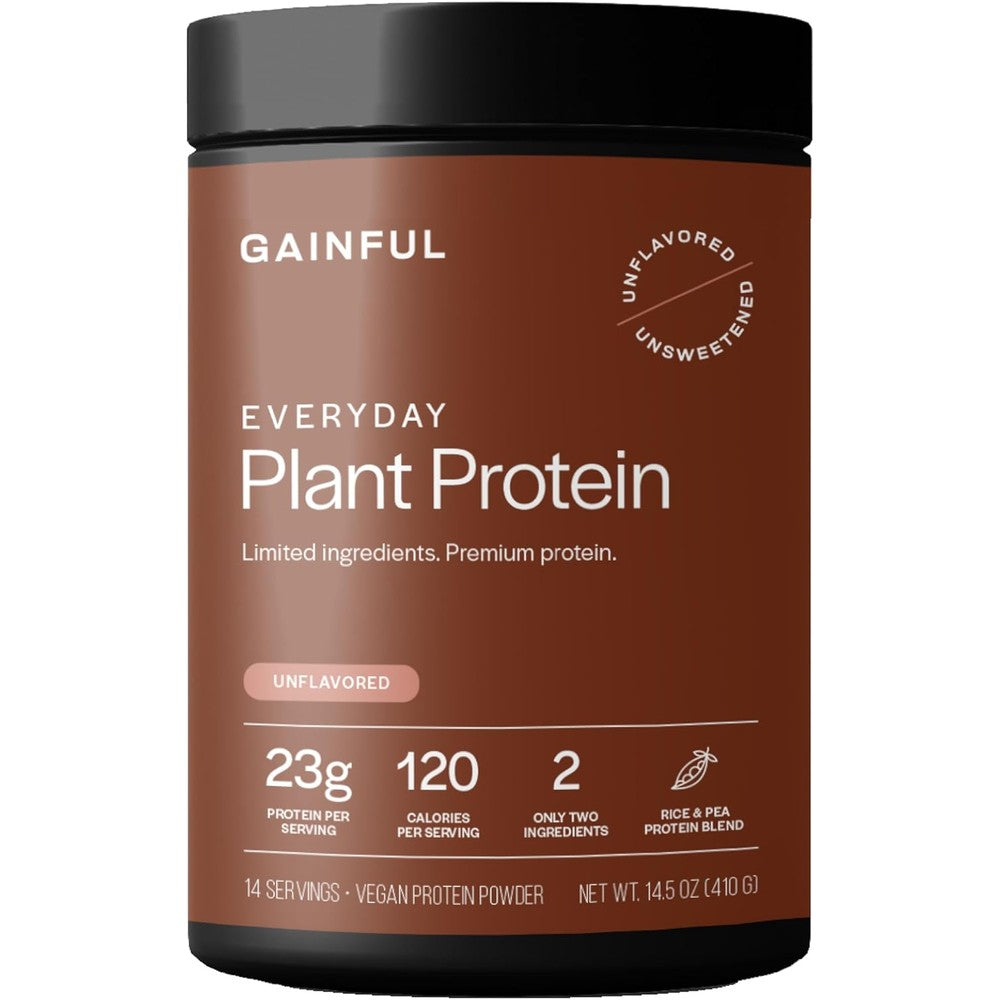 Gainful Everyday Plant Protein Powder front view for muscle recovery.