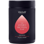 WelleCo HydroProtein Elixir Black Currant and Pomegranate front view vegan protein powder