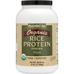 NutriBiotic Certified Organic Rice Protein Plain 3 Pound front view for vegan nutrition.