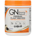 Growing Naturals Organic Rice Protein Isolate Vanilla Blast front view plant based supplement.