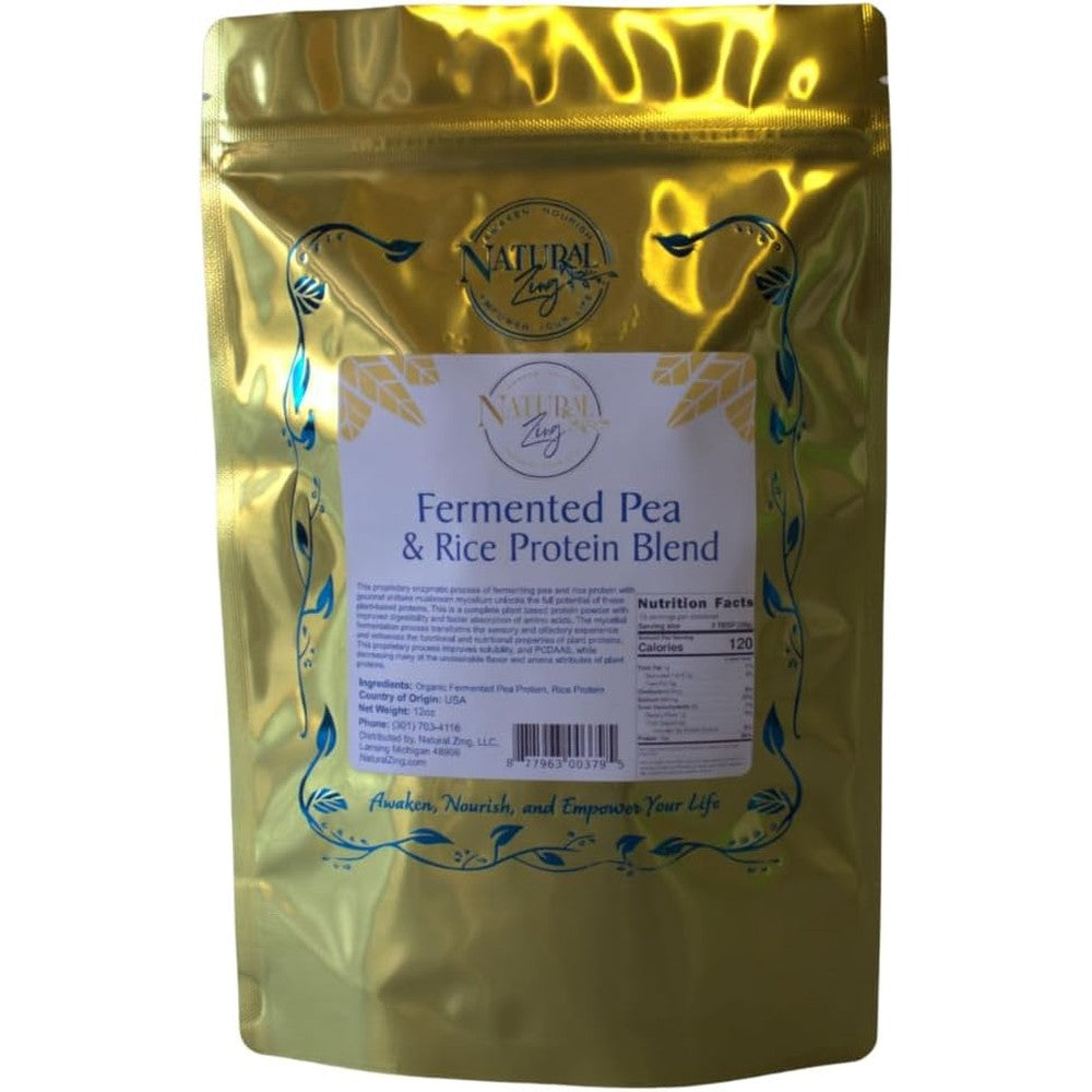 Natural Zing Bio-Fermented Sprouted Brown Rice Protein front view organic plant protein