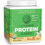 Sunwarrior Classic Sprouted Brown Rice Protein 750g tub front view plant based supplement.