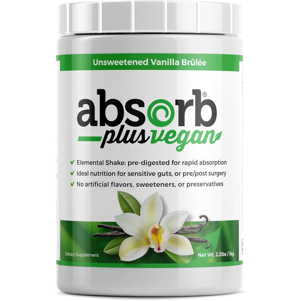 Absorb Plus Vegan Isolate Protein 100g front view for gut health