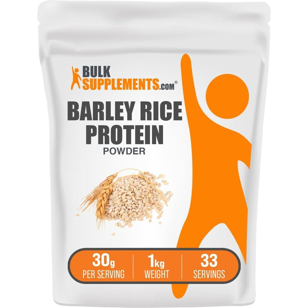 BulkSupplements Barley Rice Protein Powder 1kg bag for vegan muscle recovery and sports nutrition