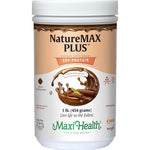 Maxi Health NatureMAX Plus Soy Protein Powder Chocolate front view for muscle recovery.