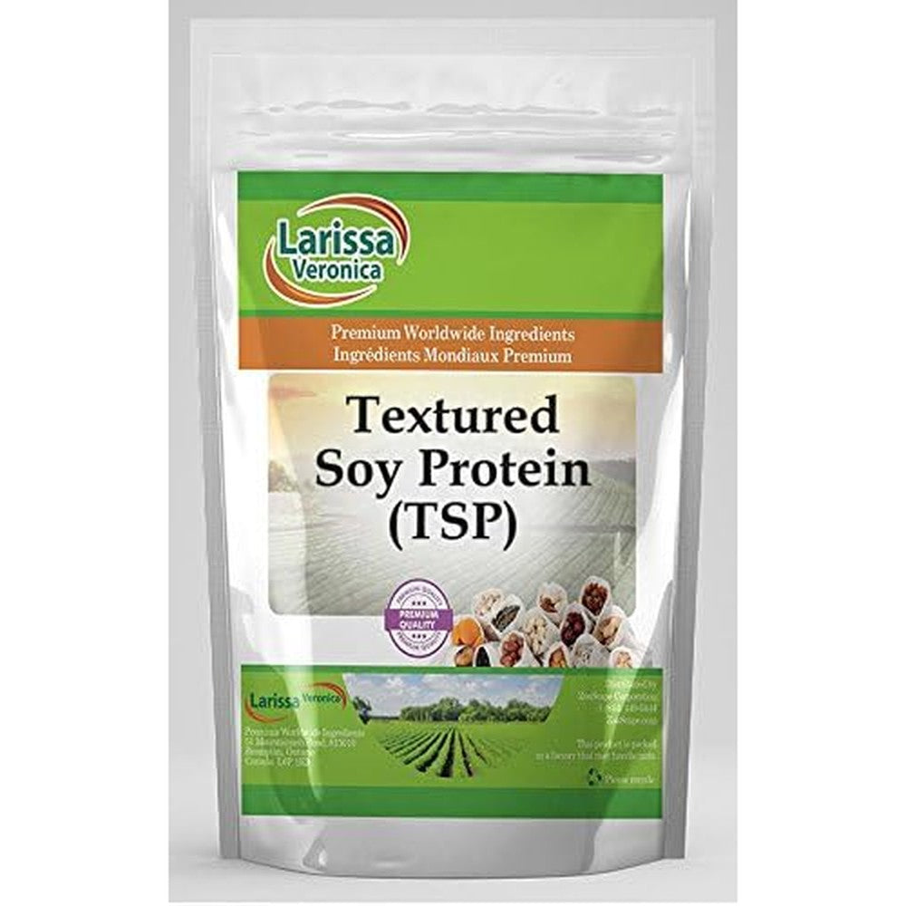 Larissa Veronica Textured Soy Protein front view plant-based meat substitute.