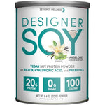 Designer Wellness Soy Isolate Protein Powder front view for vegan muscle recovery.