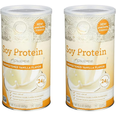 Generic Soy Protein Powder, Protein Powder Unsweetened Vanilla Flavor, 15.63 oz, (Pack of 2)