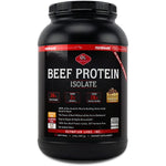 Olympian Labs Beef Protein Isolate chocolate powder front view authentic bodybuilding supplement