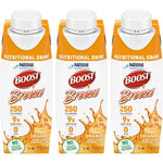 BOOST Breeze Nutritional Drink Orange 3 pack front view for protein supplement