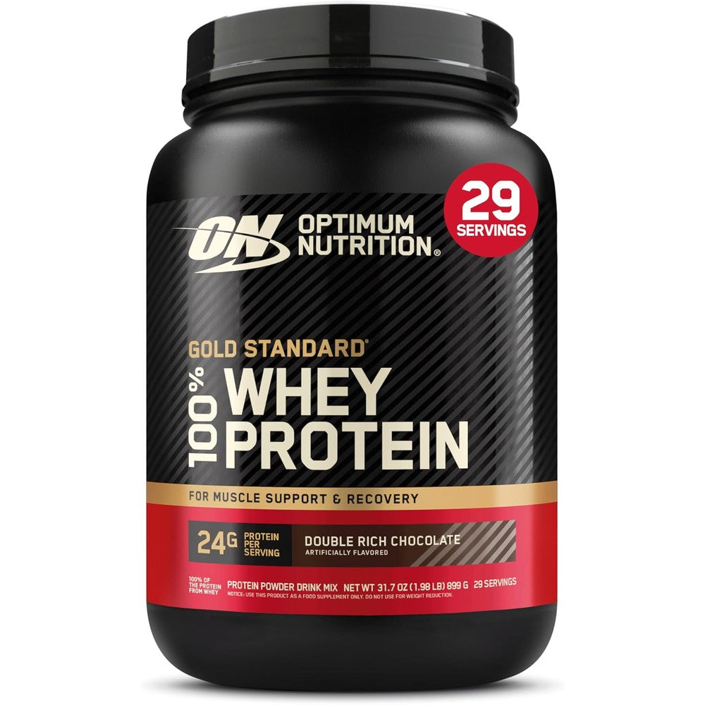 Optimum Nutrition Gold Standard Whey Protein Powder Double Rich Chocolate 1.98 lb tub