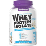 BlueBonnet Grass Fed Whey Protein Isolate French Vanilla front view muscle recovery powder.