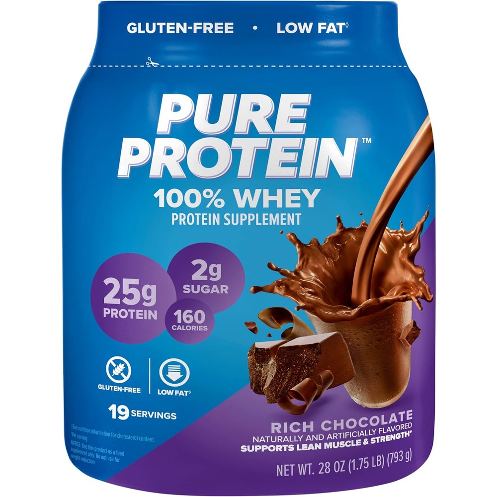 High protein in protein powder with 25g protein per serving of whey products