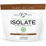 Muscle Feast Grass Fed Whey Protein Isolate 5lb chocolate bag front view