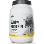 Levels Nutrition Grass Fed Whey Protein Powder front view for muscle building.