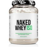 NAKED Whey Isolate Protein powder jar front view for clean muscle building.