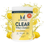 Myprotein Clear Whey Isolate Lemonade front view authentic protein supplement