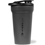 HydroJug noiseless shaker bottle 20oz in matte black for silent protein mixing & bottle for protein shake