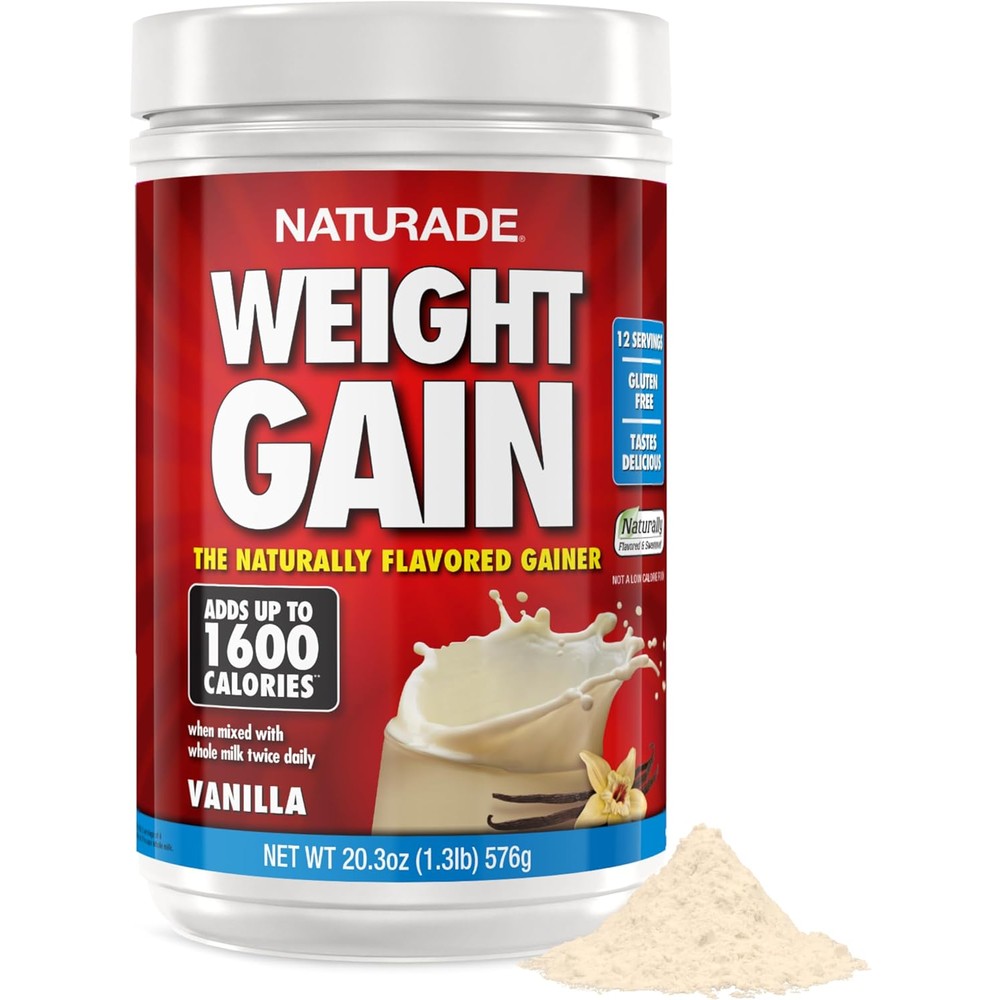Naturade Weight Gain instant nutrition drink mix vanilla 20.3 ounce powder