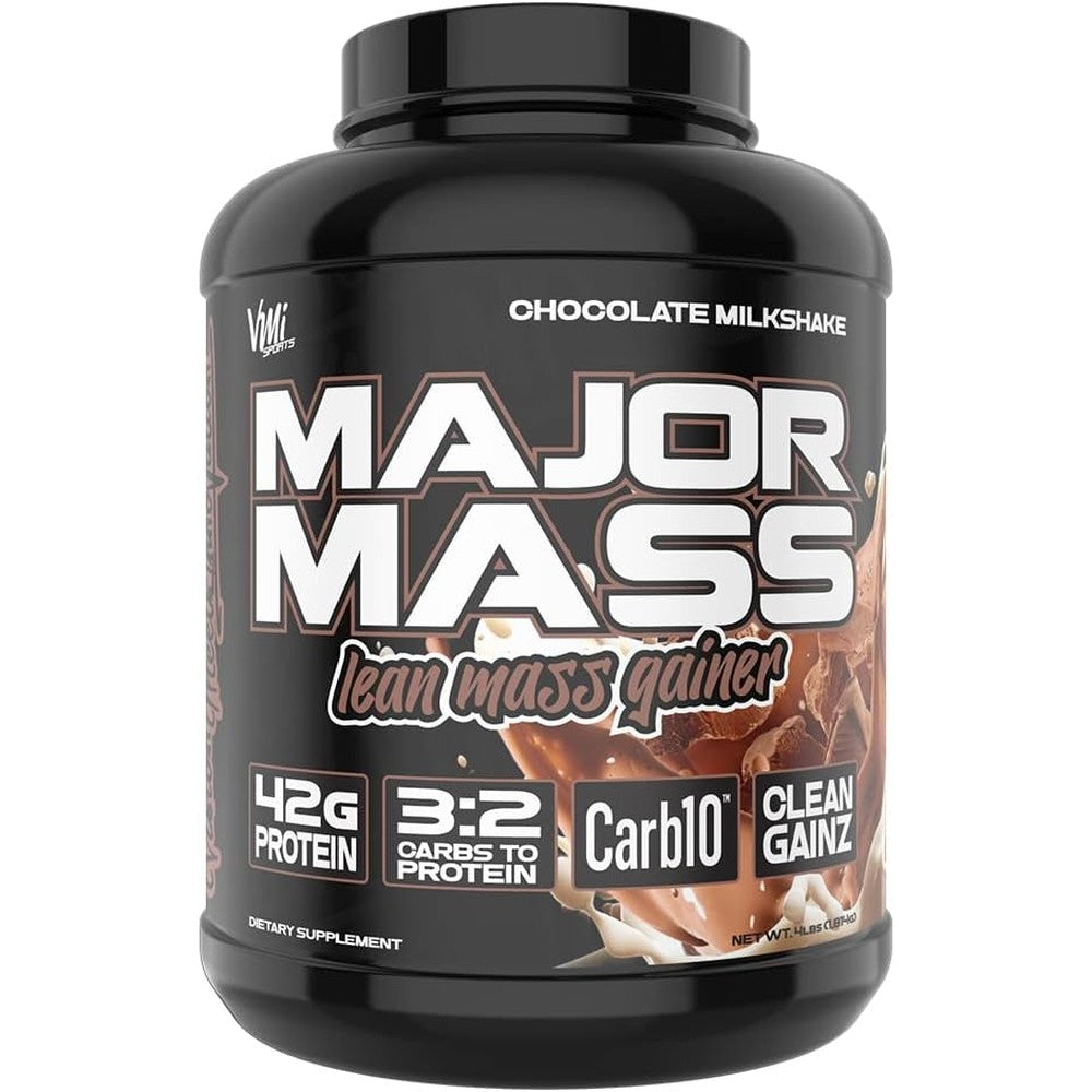 VMI Sports Major Mass Lean Mass Gainer Apple Pie front view imported muscle supplement