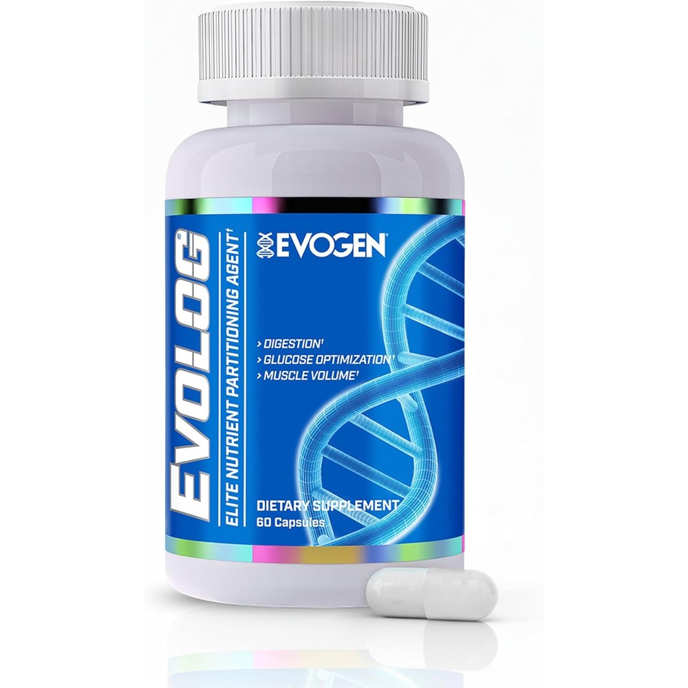 Evogen Evolog 60 Capsules front view elite nutrient partitioning agent.