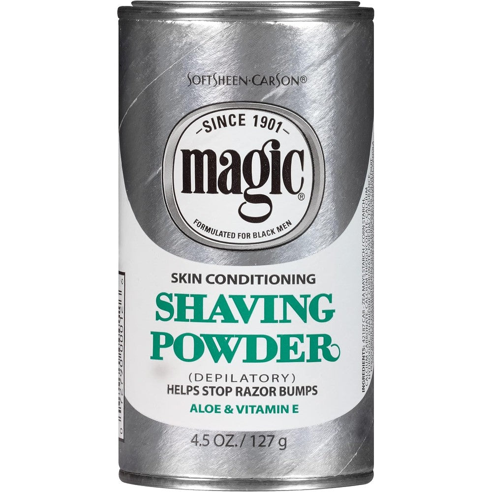 SoftSheen Carson Magic Skin Conditioning Shaving Powder front view premium depilatory