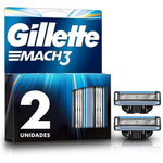 Gillette Mach3 replacement razor blade cartridges front view