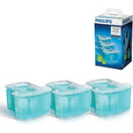 Philips SmartClean Cleaning Cartridge Pack 3 front view in blue and white box