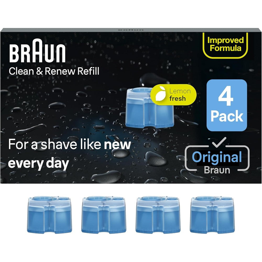 Braun Clean and Renew Refill Cartridges 4 Pack front view