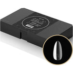APRÉS Gel-X soft gel tip box containing 500 clear natural almond medium nail tips