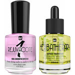 Duri Rejuvacote 1 Nail Growth System bottle and Herbatherapy Cuticle Treatment drops set