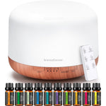 InnoGear Aromatherapy Diffuser 500ml set with 10 essential oils front view for home wellness.
