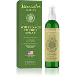 Moonwater Elixirs White Sage Smudge Spray 4 Ounce bottle front view for spiritual cleansing