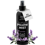 Aromasong Lavender Pillow Spray front view 4 ounce bottle for sleep aromatherapy.