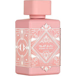 Lattafa Bade'e Al Oud Noble Blush Eau De Parfum 100 Millilitres front view pink bottle