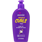 Aussie Miracle Curls Leave In Detangling Milk front view bottle for curly hair care