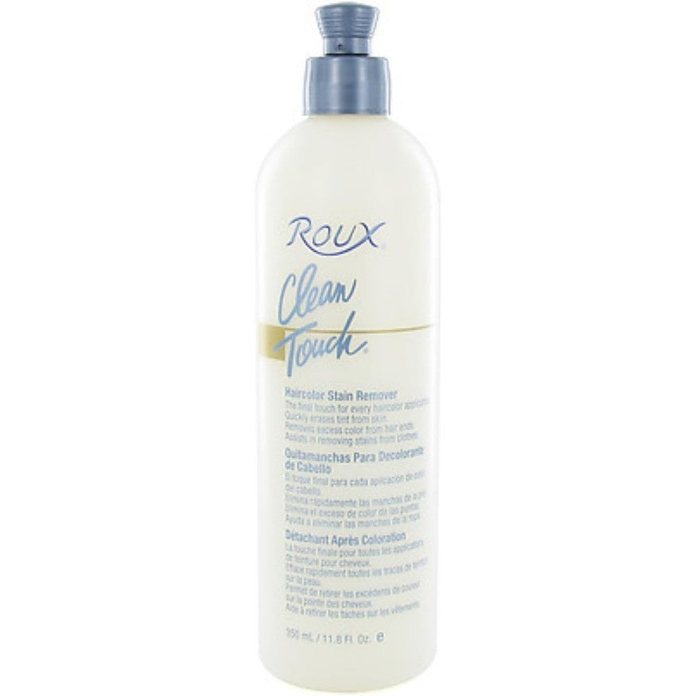 Roux Clean Touch Hair Color Stain Remover bottle front view professional salon hair dye tint cleaner
