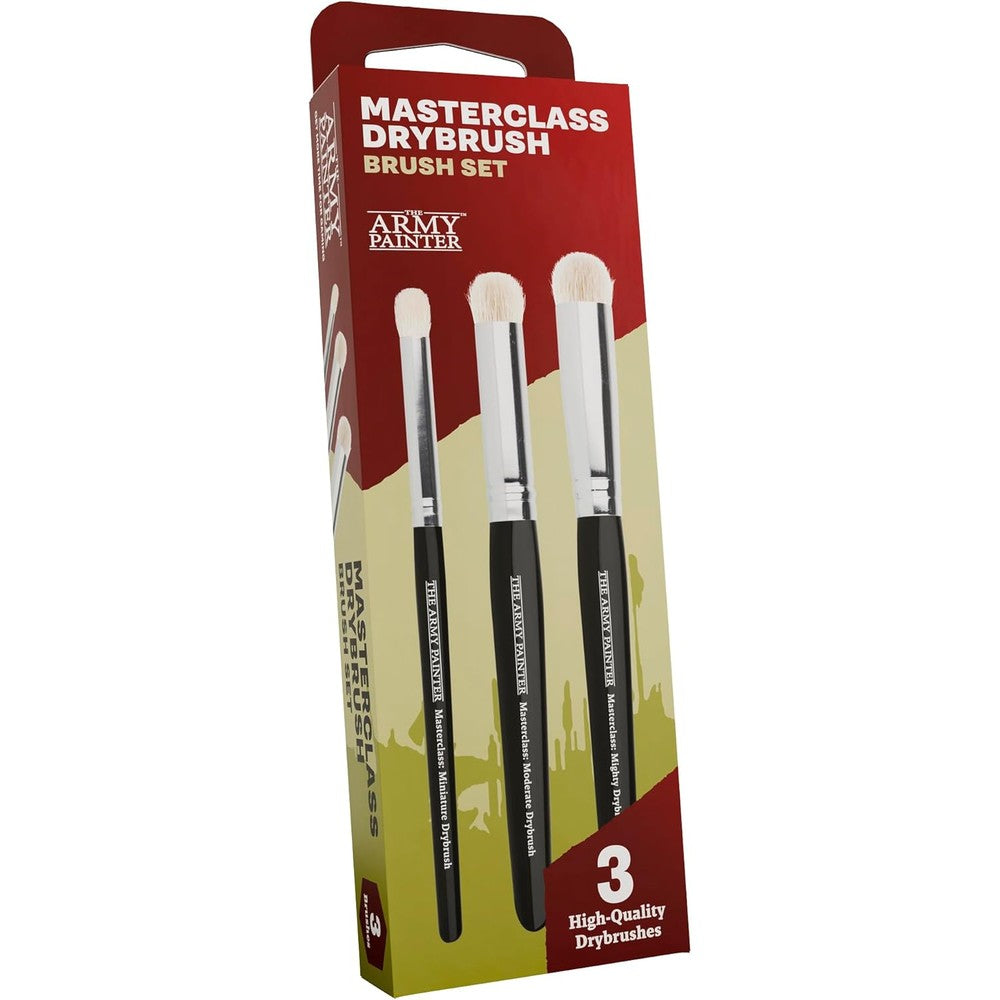The Army Painter Masterclass Drybrush Set front view showing three sizes