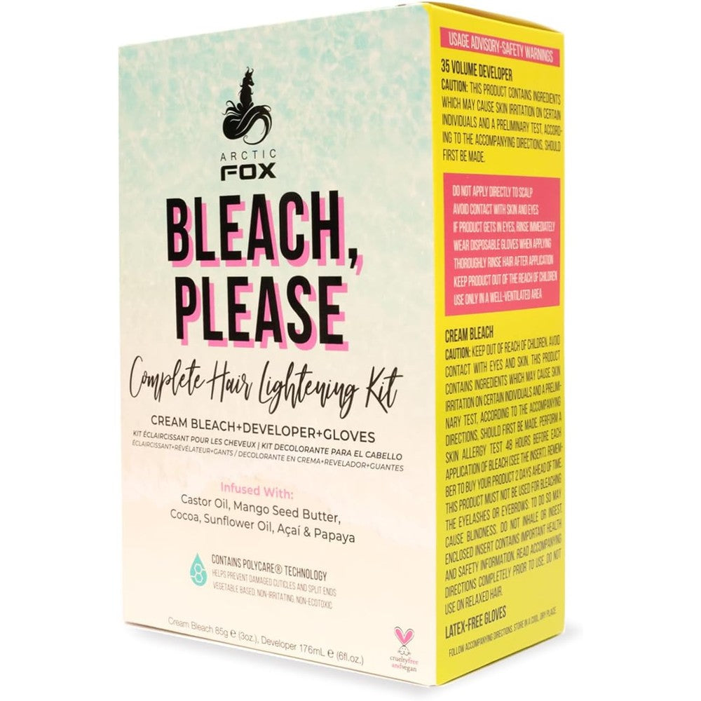 Arctic Fox Bleach Please Complete Hair Lightening Kit front view packaging