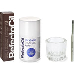 UINCLU RefectoCil hair tinting kit front view showing cream dye tube and developer liquid