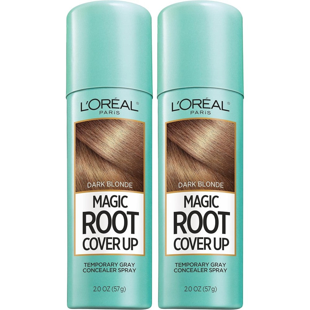 L'Oreal Paris Magic Root Cover Up Dark Blonde front view of the aerosol spray can