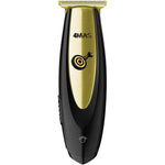 4MAS Bullseye Finishing Trimmer front view showing the gold zero gapped blade and black body.