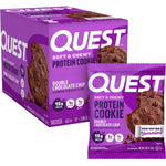 Quest Nutrition Double Chocolate Chip Protein Cookie box front view low carb snack.