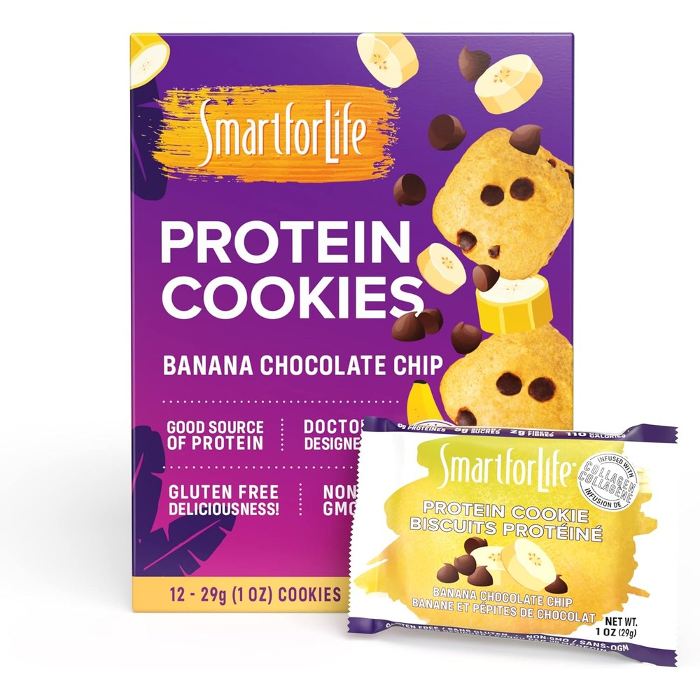 Smart for Life banana chocolate chip protein cookies 12 count box for weight loss