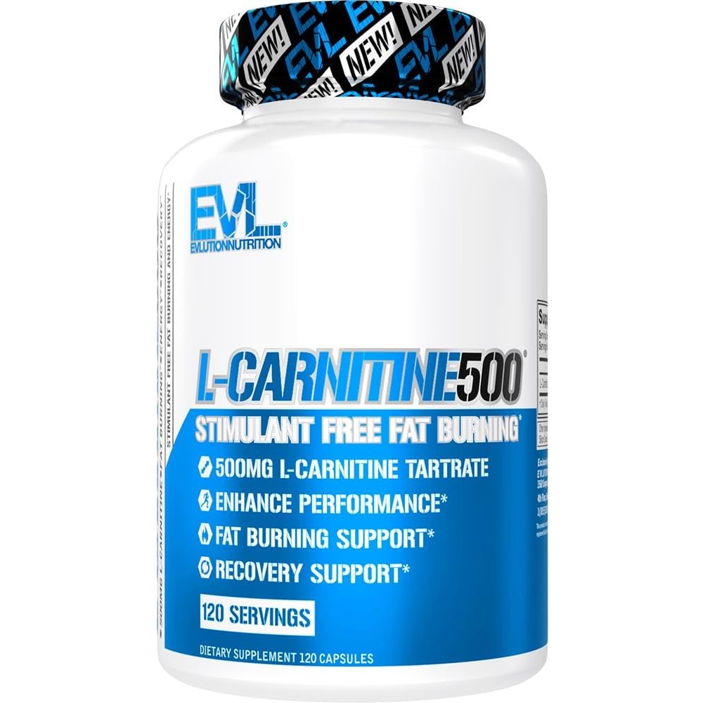 L carnitine 500mg capsules for fat burner support and cellular energy