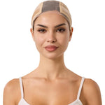 CorkHead silicone wig grip cap front view with transparent lace