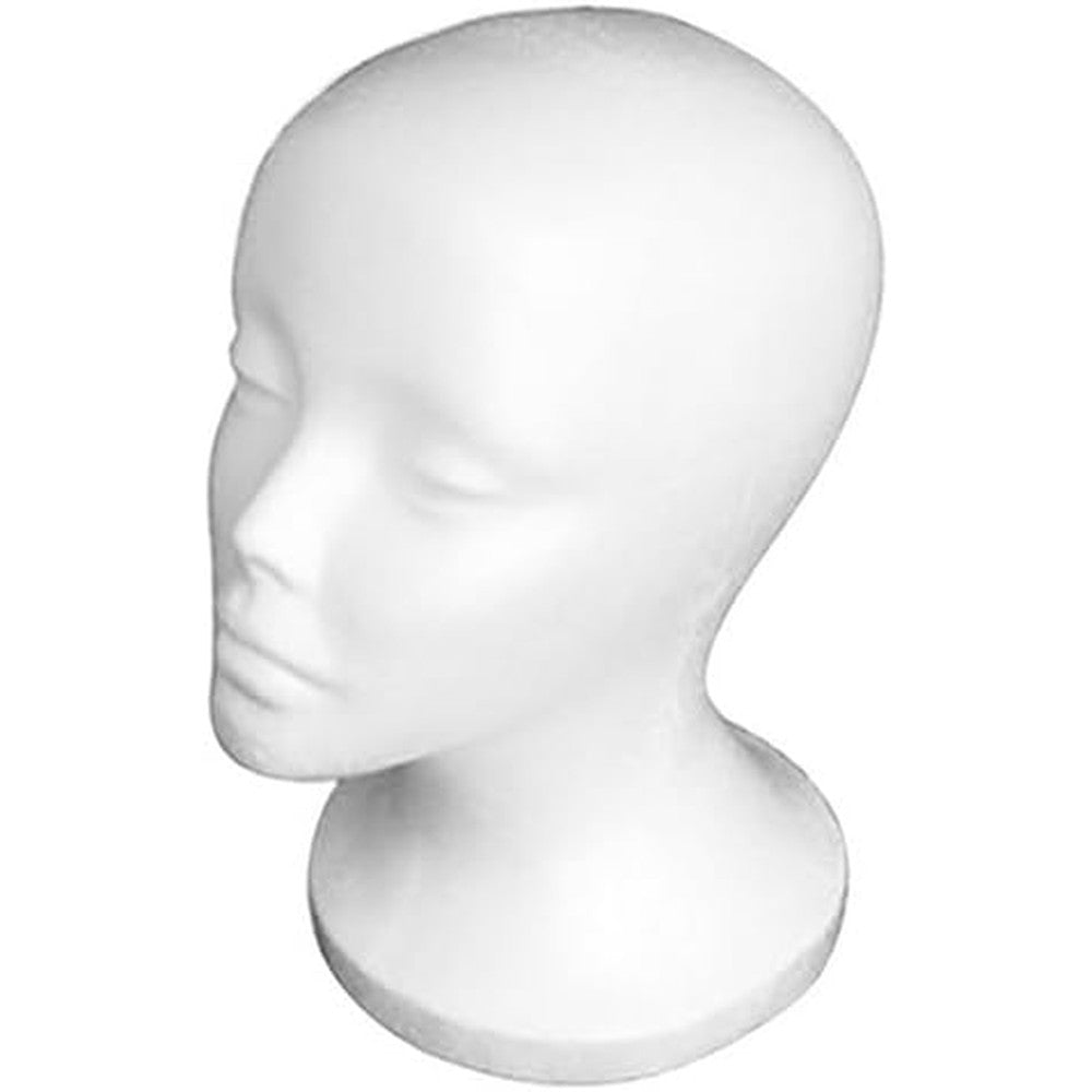 Leasote female styrofoam mannequin head front view