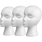 Smilco styrofoam wig head front view female foam mannequin for professional salon styling