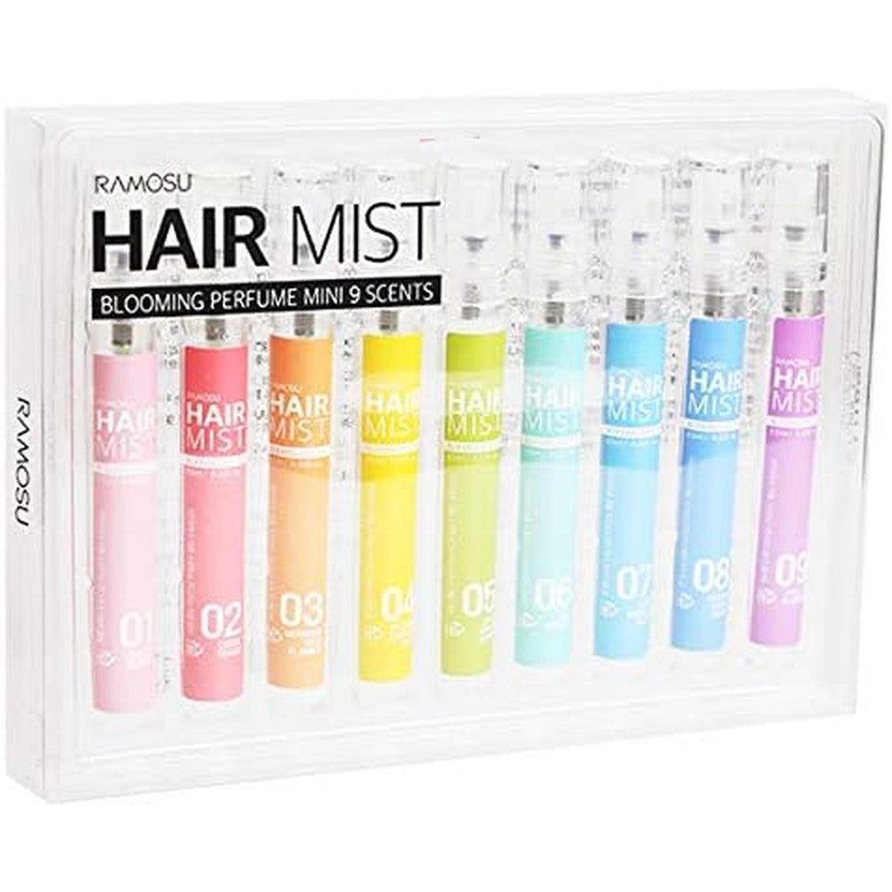 Ramosu Hair Mist Blooming Perfume Mini 9 Scents set front view