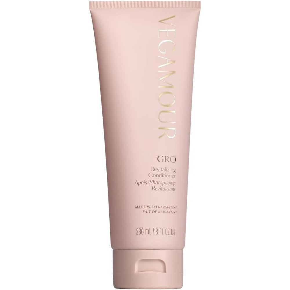 Vegamour GRO Revitalizing Conditioner front view tube for thinning hair care